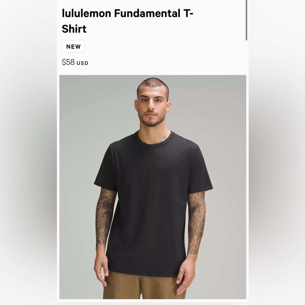 Lululemon Men’s Fundamental T-Shirt Size XL